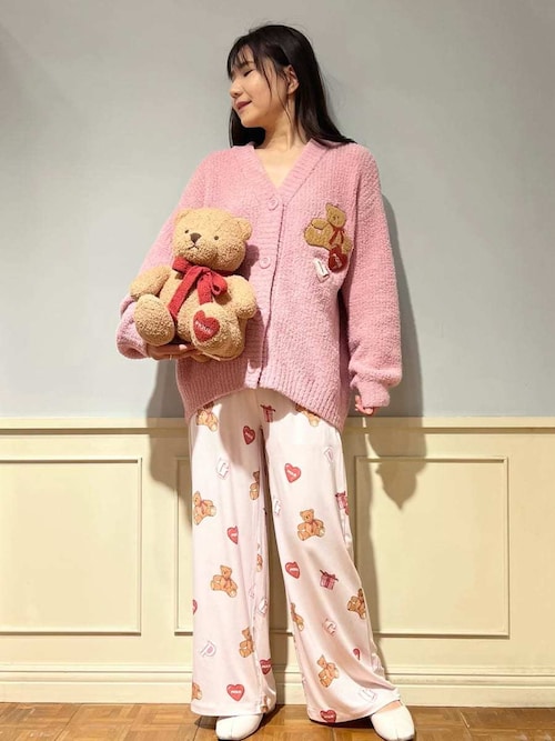GELATO PIQUE テディベアルームウェアセット サイズF ベビモコベアさがらカーディガン（ルームウェア/パジャマ）｜gelato