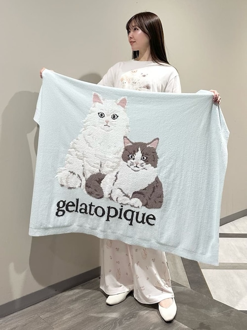 キャットジャガードブランケット（ブランケット）｜gelato pique
