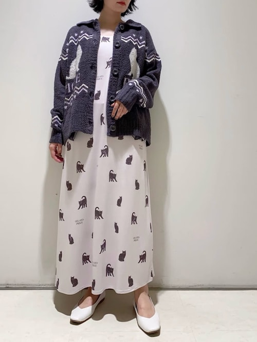 セール】CAT総柄キャミワンピース（ルームウェア/パジャマ）｜gelato