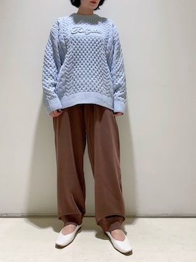 「アイテム（ルームウェア）」を使った、gelato piqueさん（レディース・155cm）の秋コーディネート