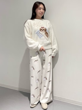 「アイテム（ルームウェア）」を使った、gelato piqueさん（レディース・162cm）の秋コーディネート