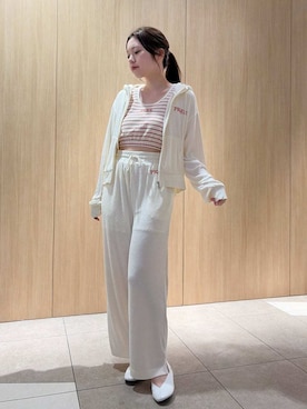 「アイテム（ルームウェア）」を使った、gelato piqueさん（レディース・158cm）の春コーディネート