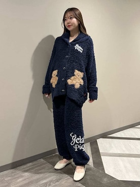 「アイテム（ルームウェア）」を使った、gelato piqueさん（レディース・158cm）の冬コーディネート