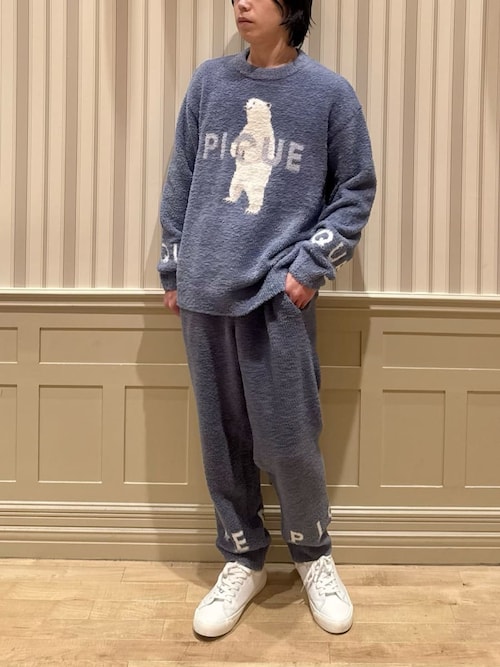 HOMME】パウダーフォレストベアジャガードプルオーバー（ルームウェア