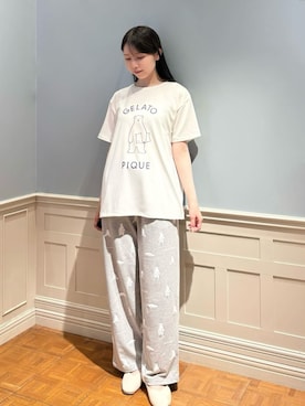 「アイテム（ルームウェア）」を使った、gelato piqueさん（レディース・161cm）の春コーディネート