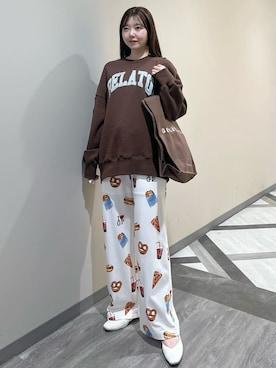 「アイテム（ルームウェア/パジャマ）」を使った、gelato piqueさん（レディース・158cm）の冬コーディネート