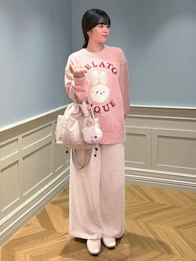「アイテム（ルームウェア）」を使った、gelato piqueさん（レディース・151cm）の秋コーディネート