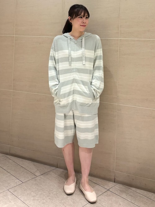 HOMME】【接触冷感】スムーズィーliteクールランダムボーダーパーカ
