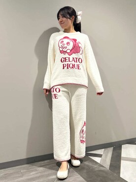 「アイテム（その他ルームウェア、レッド系）」を使った、gelato piqueさん（レディース・165cm）の冬コーディネート