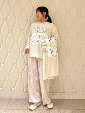 「アイテム（ブランケット）」を使った、gelato piqueさん（レディース・158cm）の秋コーディネート