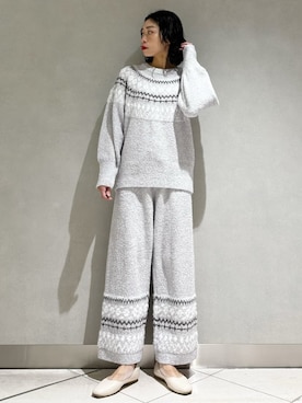 「アイテム（ルームウェア）」を使った、gelato piqueさん（レディース・168cm）の秋コーディネート