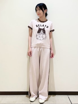 「アイテム（ルームウェア）」を使った、gelato piqueさん（レディース・155cm）の夏コーディネート