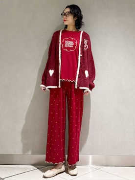 「アイテム（ルームウェア）」を使った、gelato piqueさん（レディース・168cm）の秋コーディネート