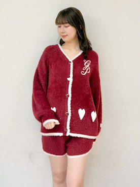 「gelato pique（ジェラートピケ）のラメフェザーショートパンツ（ルームウェア/パジャマ）」を使った、gelato piqueさん（レディース・165cm）の秋コーディネート