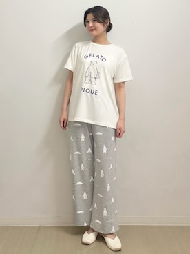 「アイテム（ルームウェア）」を使った、gelato piqueさん（レディース・164cm）の春コーディネート