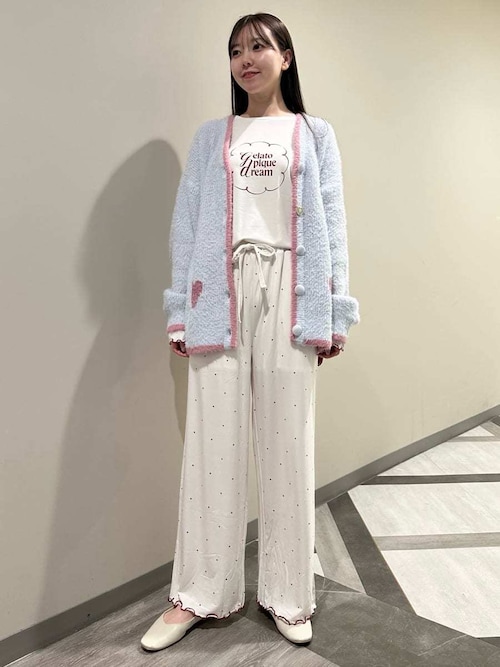 ラメフェザーカーディガン（ルームウェア/パジャマ）｜gelato pique