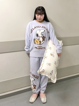 「アイテム（ルームウェア/パジャマ）」を使った、gelato piqueさん（レディース・155cm）の秋コーディネート
