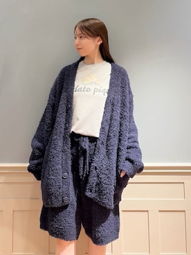 「アイテム（ルームウェア、ブルー系）」を使った、gelato piqueさん（レディース・161cm）の秋コーディネート