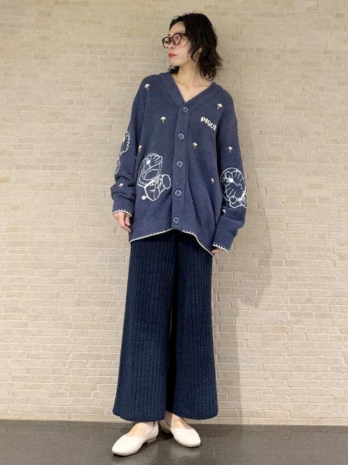 ドラえもん】【メンズ】ベビモコジャガードカーディガン（ルームウェア