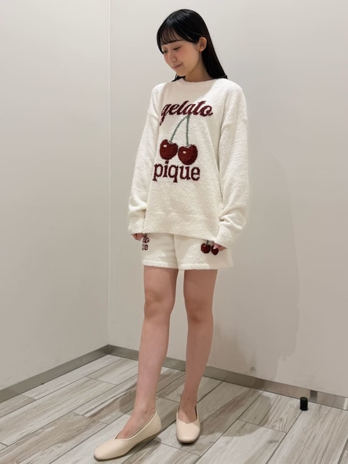 ONLINE限定】べビモコチェリージャガードプルオーバー&ショートパンツ