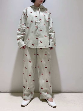 「アイテム（ルームウェア）」を使った、gelato piqueさん（レディース・155cm）の秋コーディネート