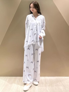 「アイテム（ルームウェア、ブルー系）」を使った、gelato piqueさん（レディース・150cm）の秋コーディネート