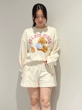 「アイテム（ルームウェア）」を使った、gelato piqueさん（レディース・162cm）の夏コーディネート