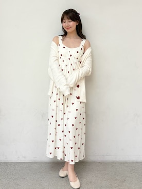 「アイテム（その他ルームウェア、レッド系）」を使った、gelato piqueさん（レディース・165cm）の春コーディネート