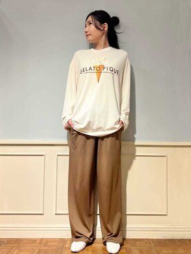 「アイテム（ルームウェア/パジャマ）」を使った、gelato piqueさん（レディース・158cm）の秋コーディネート
