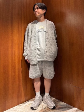 「アイテム（ルームウェア、グリーン系）」を使った、gelato piqueさん（メンズ・163cm）の秋コーディネート