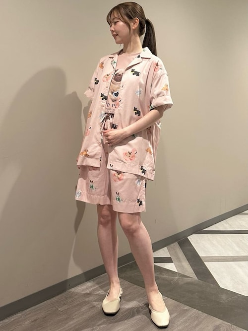 UNISEX】SUMMER DOG総柄シャツ（ルームウェア/パジャマ