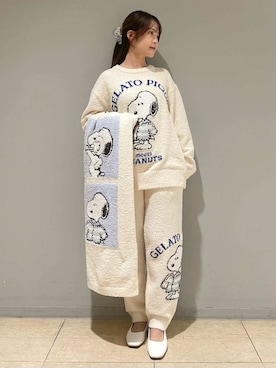 「アイテム（ルームウェア）」を使った、gelato piqueさん（レディース・157cm）の秋コーディネート