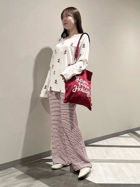 「アイテム（ルームウェア）」を使った、gelato piqueさん（レディース・158cm）の冬コーディネート