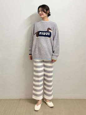 「アイテム（ルームウェア/パジャマ）」を使った、gelato piqueさん（レディース・164cm）の秋コーディネート