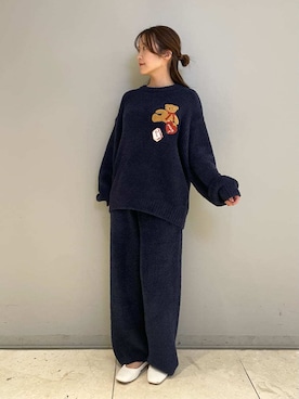「アイテム（ルームウェア/パジャマ）」を使った、gelato piqueさん（レディース・157cm）の秋コーディネート