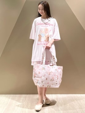 「アイテム（マタニティウェア/グッズ、ピンク系）」を使った、gelato piqueさん（レディース・150cm）の春コーディネート