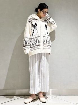 「アイテム（ルームウェア）」を使った、gelato piqueさん（レディース・168cm）の秋コーディネート