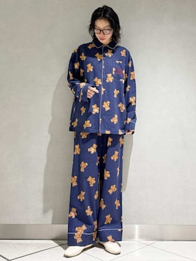 「アイテム（ルームウェア）」を使った、gelato piqueさん（レディース・168cm）の冬コーディネート