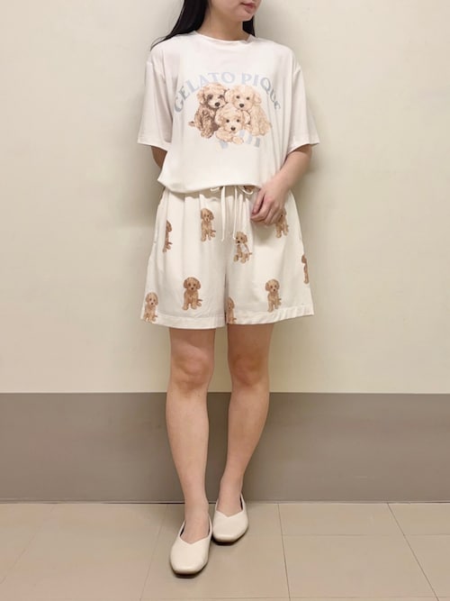 トイプードル柄ショートパンツ（ルームウェア/パジャマ