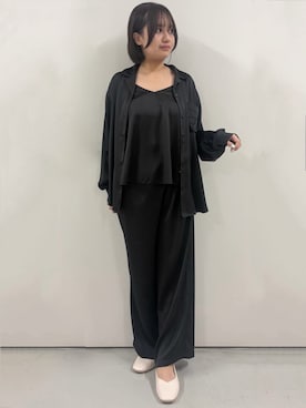 「アイテム（ルームウェア、ブラック系）」を使った、gelato piqueさん（レディース・157cm）の秋コーディネート