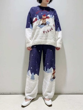 「アイテム（ルームウェア/パジャマ）」を使った、gelato piqueさん（レディース・155cm）の秋コーディネート