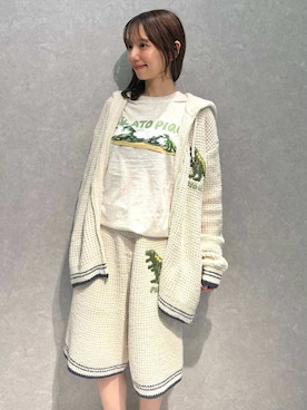 「ワッフル」｜「アイテム（ルームウェア/パジャマ）」を使った、gelato piqueさん（レディース・156cm）の秋コーディネート