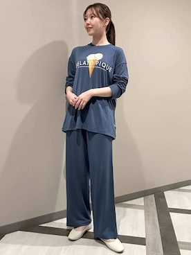 「アイテム（ルームウェア/パジャマ）」を使った、gelato piqueさん（レディース・158cm）の秋コーディネート