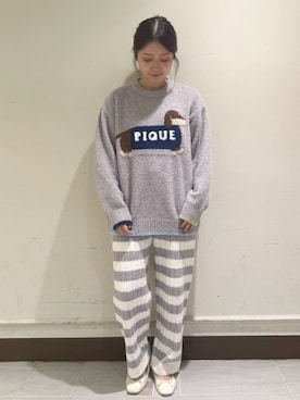 「アイテム（ルームウェア）」を使った、gelato piqueさん（レディース・160cm）の秋コーディネート