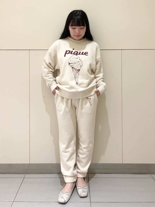 ♡ジェラートピケ UNISEX 裏毛ワンポイントプルオーバー＆総柄ロングパンツ♡ ジェラートピケ gelato pique 【UNISEX】裏毛ワンポイントプルオーバー