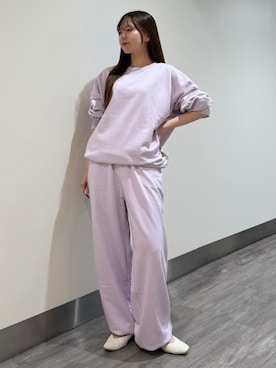 「アイテム（ルームウェア/パジャマ、パープル系）」を使った、gelato piqueさん（レディース・158cm）の夏コーディネート