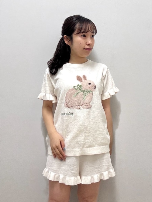 セール】エアリーモコ裾フリルショートパンツ（ルームウェア/パジャマ