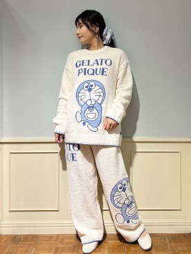 「アイテム（ルームウェア/パジャマ）」を使った、gelato piqueさん（レディース・158cm）の冬コーディネート