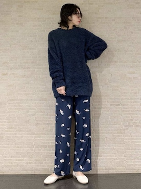 「アイテム（ルームウェア）」を使った、gelato piqueさん（レディース・168cm）の冬コーディネート