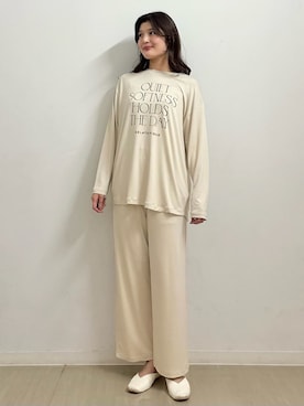 「アイテム（ルームウェア）」を使った、gelato piqueさん（レディース・164cm）の春コーディネート